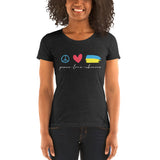 Peace, Love, Ukraine Ladies' short sleeve T shirt