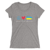 Peace, Love, Ukraine Ladies' short sleeve T shirt