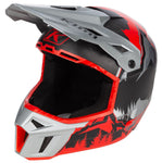 F3 Klim Carbon Helmet ECE - DNA Fiery Red - Monument Gray