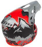 F3 Klim Carbon Helmet ECE - DNA Fiery Red - Monument Gray