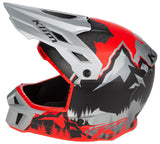 F3 Klim Carbon Helmet ECE - DNA Fiery Red - Monument Gray