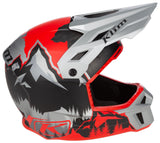 F3 Klim Carbon Helmet ECE - DNA Fiery Red - Monument Gray