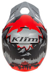 F3 Klim Carbon Helmet ECE - DNA Fiery Red - Monument Gray