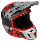 F3 Klim Carbon Helmet ECE - DNA Fiery Red - Monument Gray