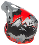 F3 Klim Carbon Helmet ECE - DNA Fiery Red - Monument Gray