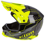 F3 Klim Carbon Helmet ECE - Velocity Black - Hi-Vis
