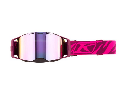Klim Edge Goggle - Zebra Pink Glo Dark Smoke Pink Mirror