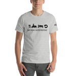 Eat Ride Sleep Repeat Short-Sleeve T-Shirt (Black Font)