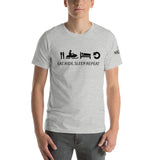 Eat Ride Sleep Repeat Short-Sleeve T-Shirt (Black Font)