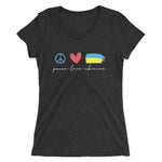 Peace, Love, Ukraine Ladies' short sleeve T shirt